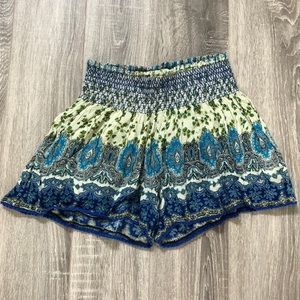 Paisley high waisted shorts